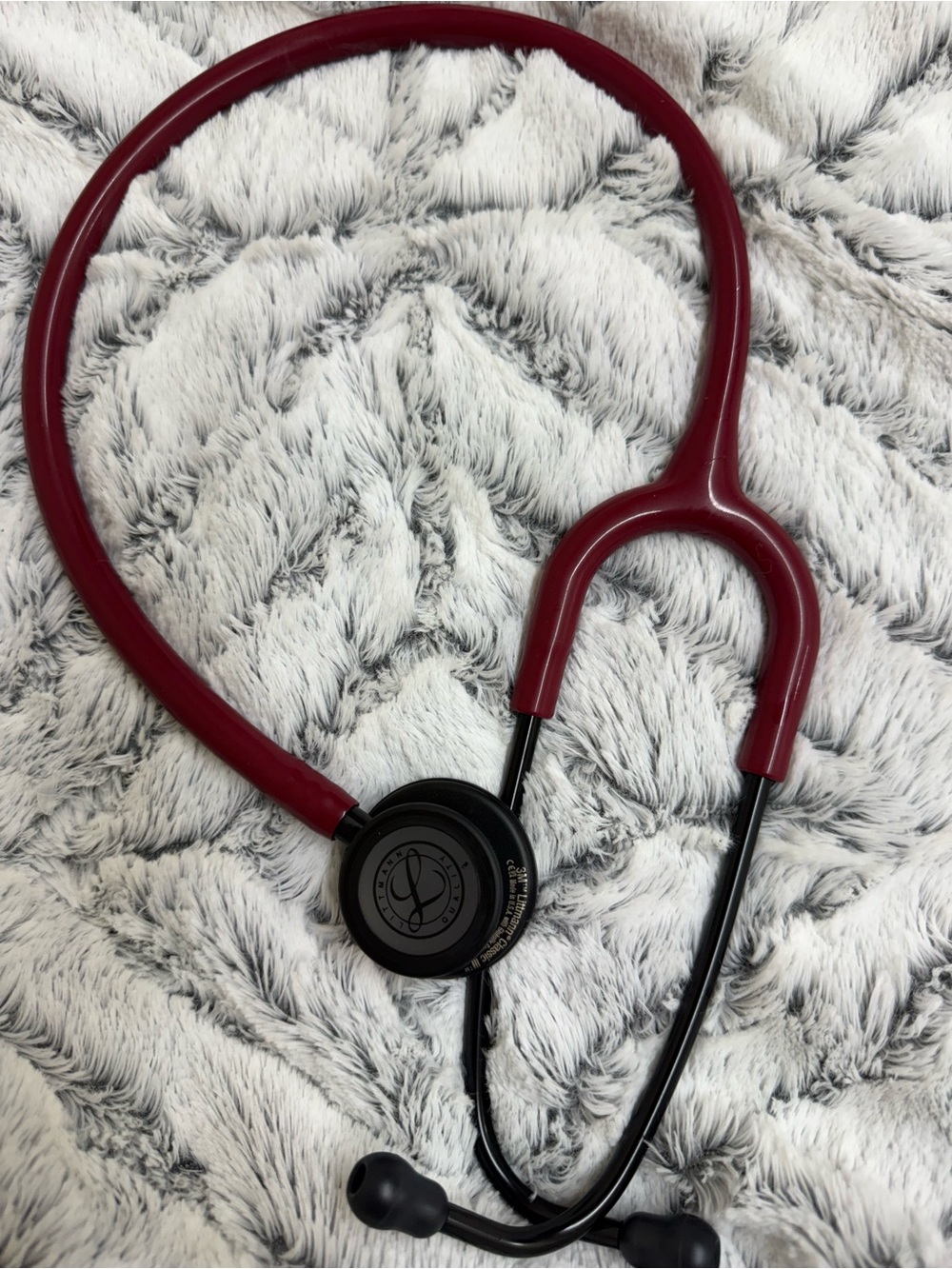 Littlemann Classic III Burgundy Stethoscope - Burgundy/Black